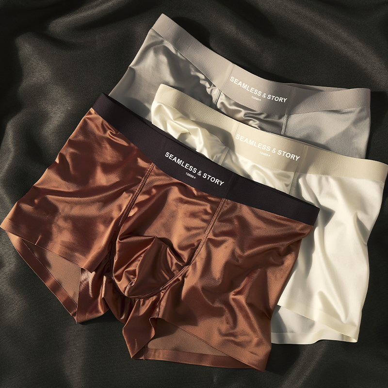 Bóxer de Seda Elegante para Hombre – Ropa Interior de Hielo de Seda Natural con Seda de Mora y Tecnología Antibacterial