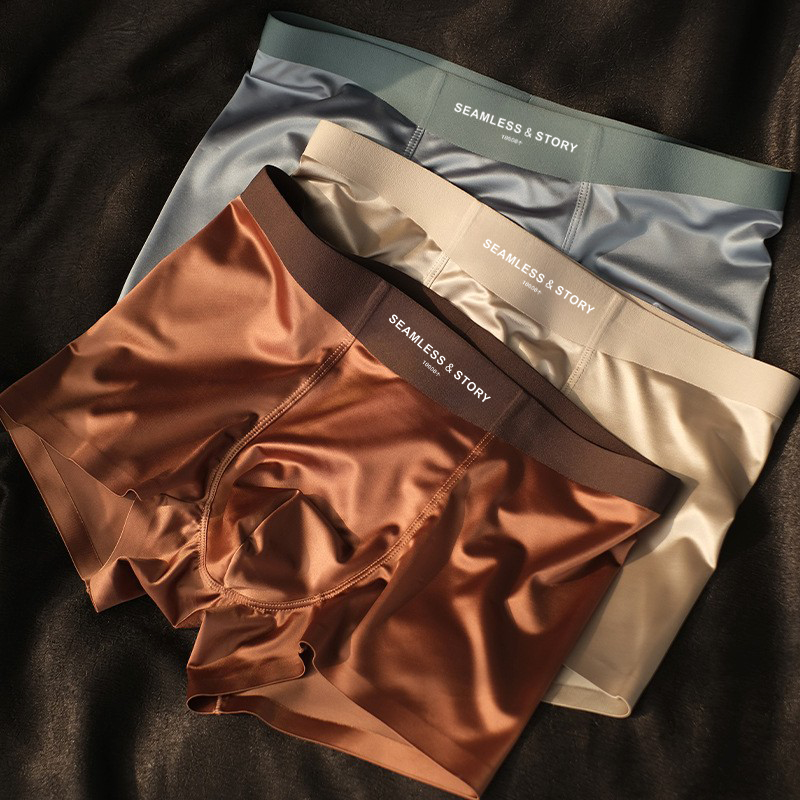 Bóxer de Seda Elegante para Hombre – Ropa Interior de Hielo de Seda Natural con Seda de Mora y Tecnología Antibacterial