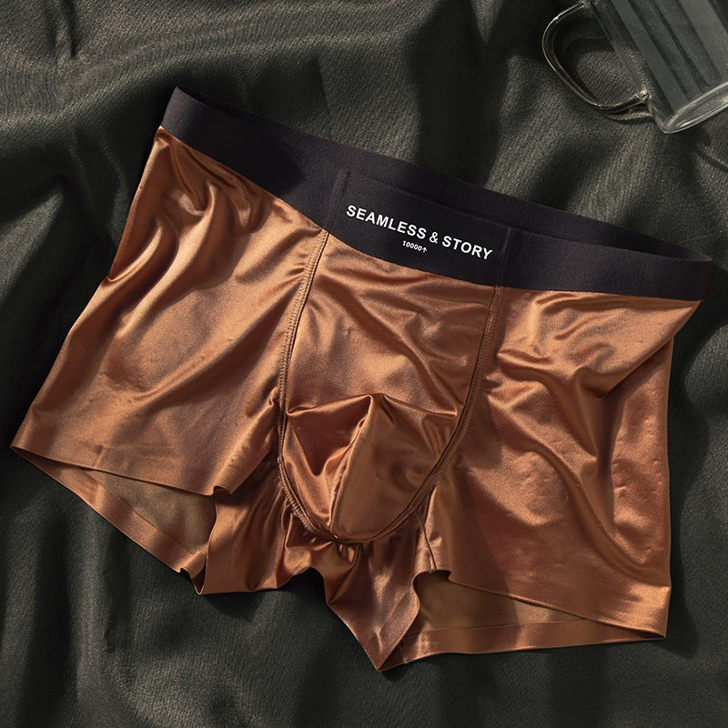 Bóxer de Seda Elegante para Hombre – Ropa Interior de Hielo de Seda Natural con Seda de Mora y Tecnología Antibacterial