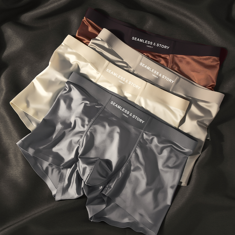 Bóxer de Seda Elegante para Hombre – Ropa Interior de Hielo de Seda Natural con Seda de Mora y Tecnología Antibacterial