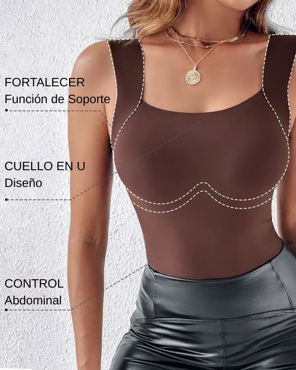 🔥 Musculosa Modeladora con Corpiño Integrado en Forma de U