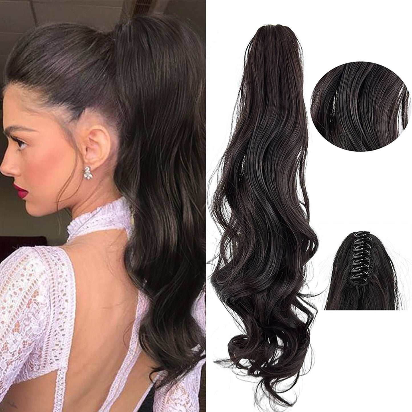Extensiones de Cabello Efecto Natural 55cm - Claw Clips®