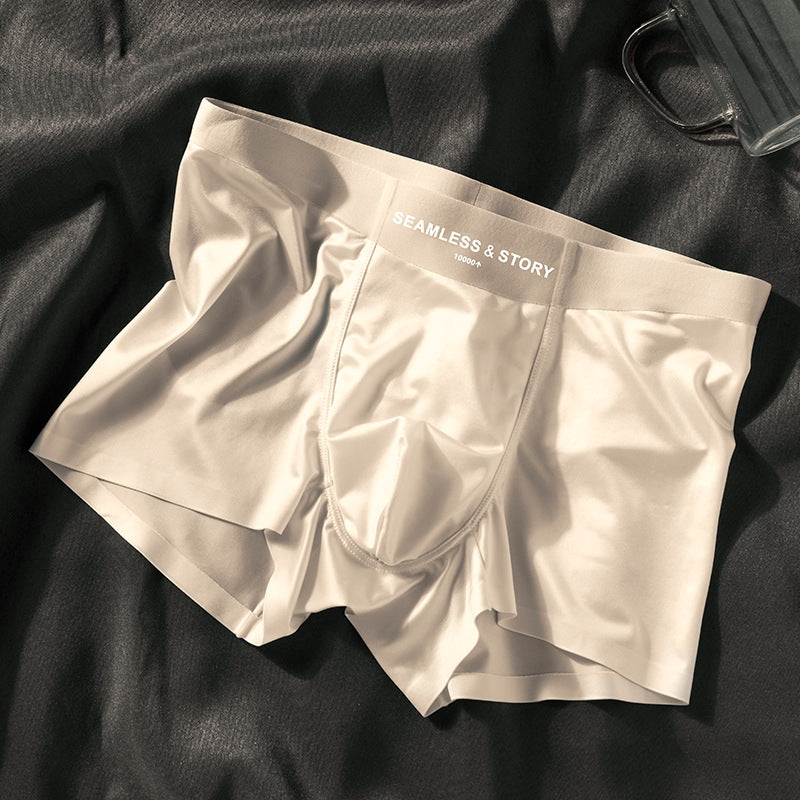 Bóxer de Seda Elegante para Hombre – Ropa Interior de Hielo de Seda Natural con Seda de Mora y Tecnología Antibacterial