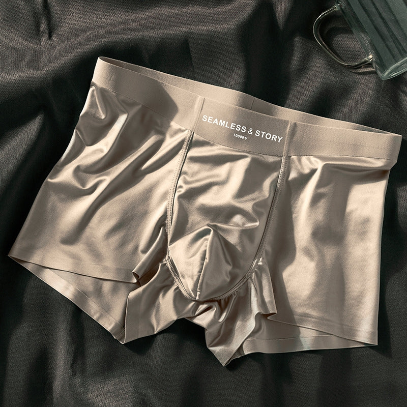 Bóxer de Seda Elegante para Hombre – Ropa Interior de Hielo de Seda Natural con Seda de Mora y Tecnología Antibacterial