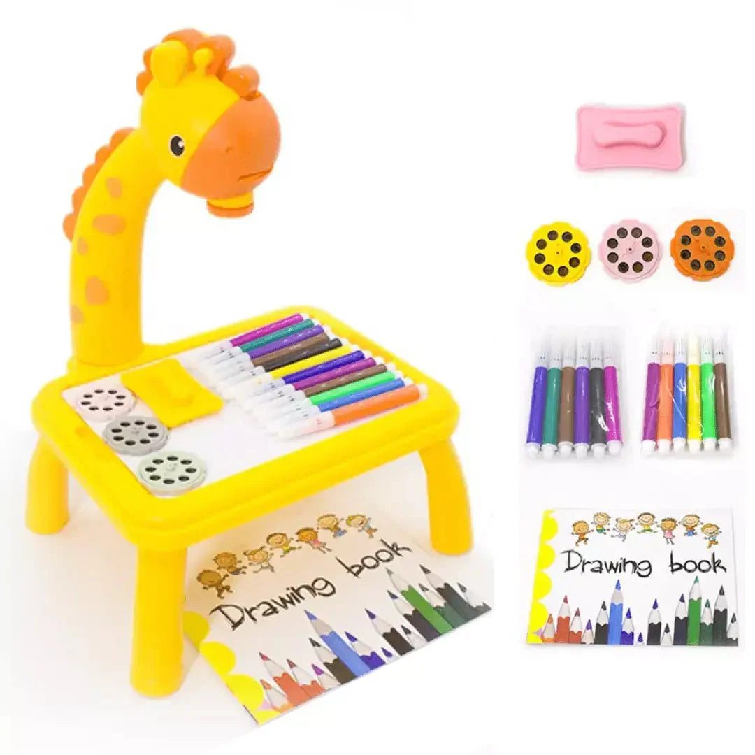 Table Kids - Mesa de Desenhos Interativos Infantil + Brinde Exclusivo I&C 3 Criativaê Girafa Amarela