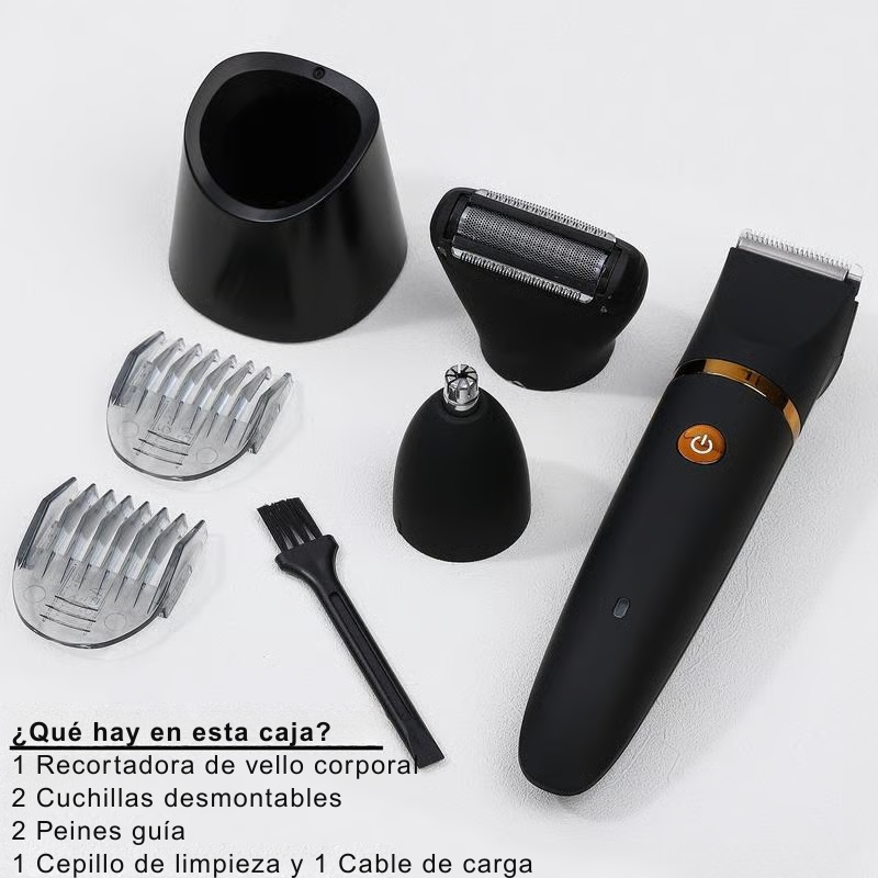 💥 Recortadora corporal eléctrica 3 en 1 para hombre, cortapelos inalámbrico para la zona íntima, afeitadora eléctrica impermeable