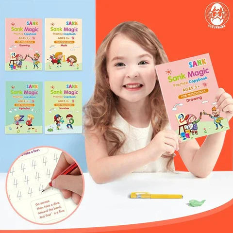 Set Cuaderno Mágico (4 Cuadernos + Lapicero mágico)